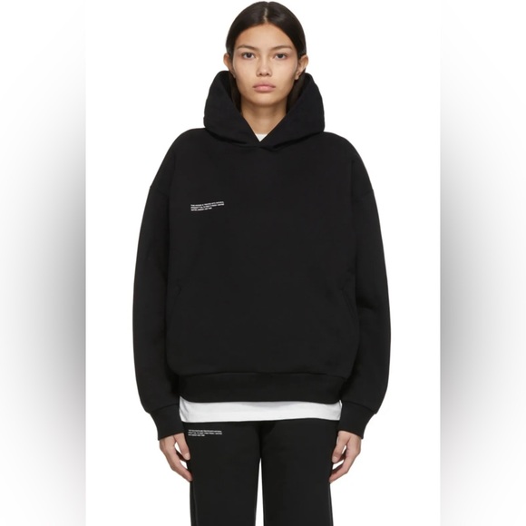 PANGAIA women Black organic cotton 365 Hoodie Size XS